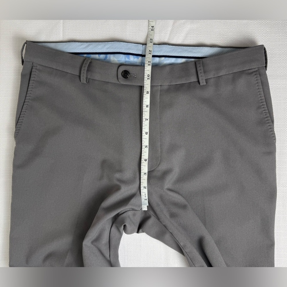 PETER MILLAR Charlotte Performance Trouser Pants Gray 35x30 (29.5”) - Picture 12 of 16